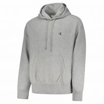 CALVIN KLEIN Ανδρική Γκρι Φούτερ Ζακέτα με Κουκούλα και Φερμουάρ