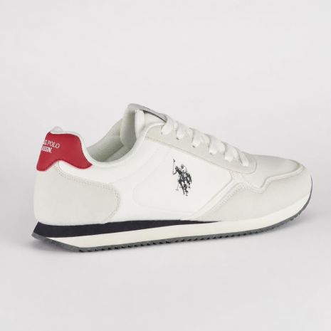 U.S. POLO ASSN. Ανδρικά Sneakers HAPPY001M6NH1_BIWHIRED – Λευκό