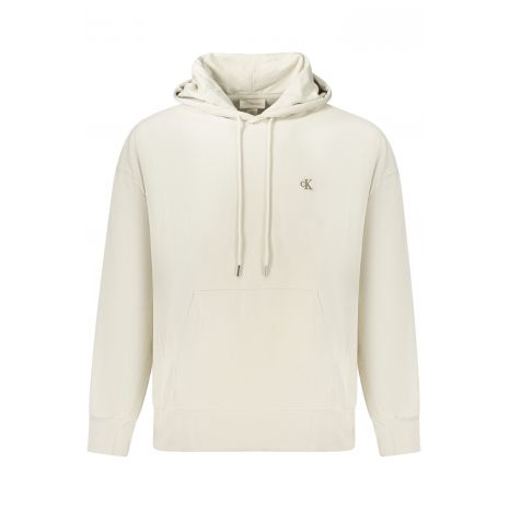CALVIN KLEIN Ανδρική Μπλούζα Φούτερ με Κουκούλα Μπεζ  LV04RC278G